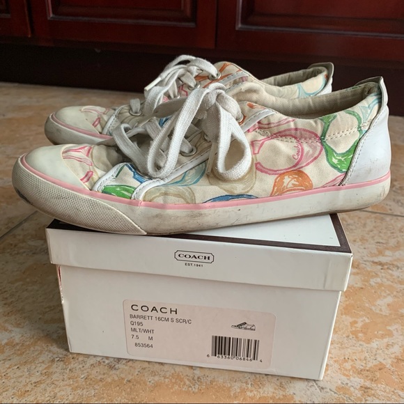 Coach Shoes - COACH Y2K multicolor colorful rainbow logo sneaker